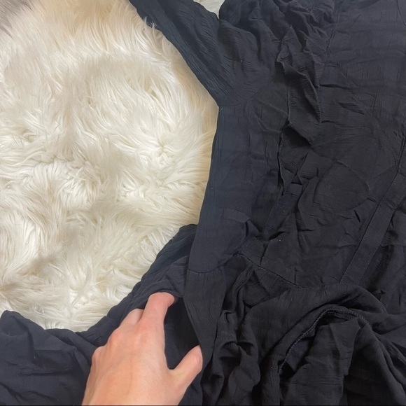 AMADI Anthropologie Rossi Ruffled Tunic‎ Dress Black - Picture 7 of 8